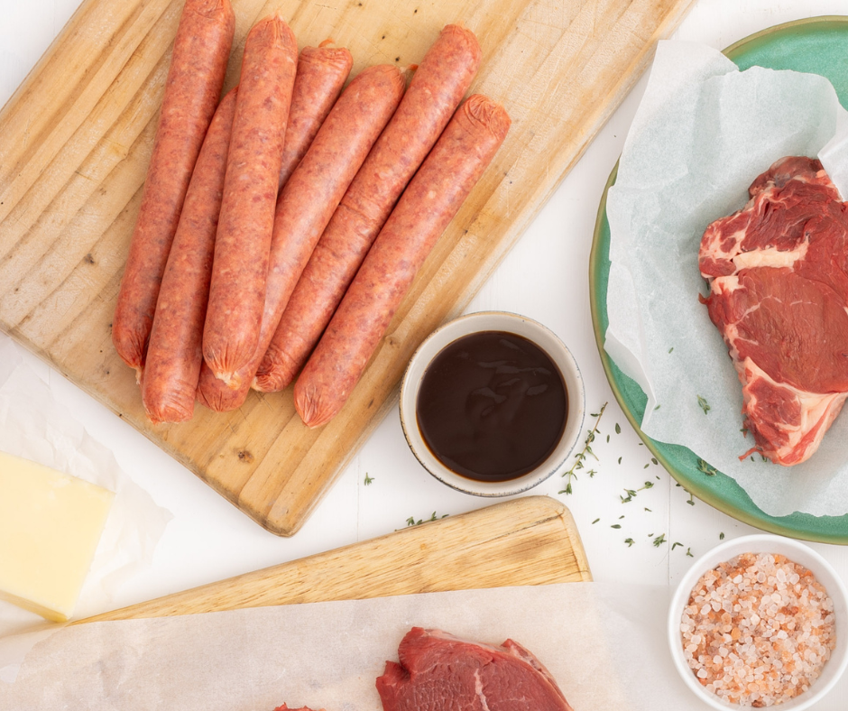 Grass fed beef sausages 1kg pack