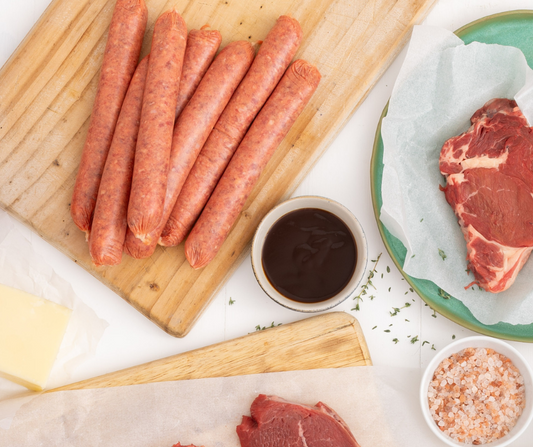 Grass fed beef sausages 1kg pack