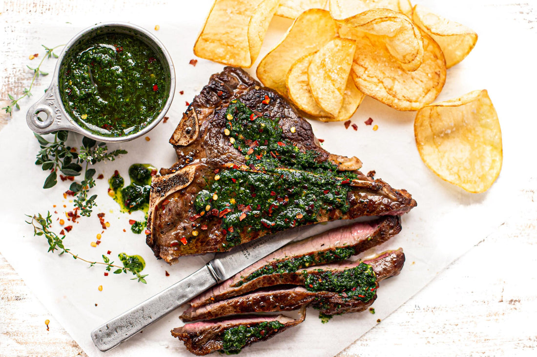 T-Bone Steak with Chimchurri Sauce